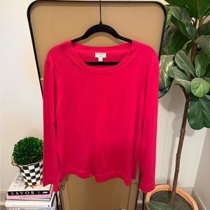 J. Crew F Vibrant Pink Long Sleeve Tee